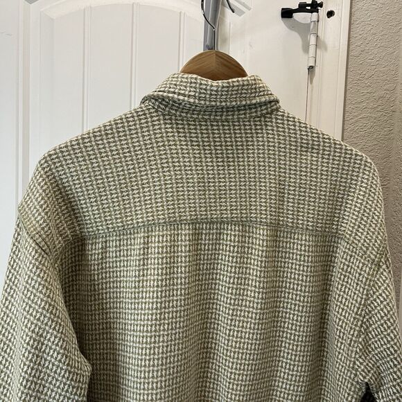 Bad Boy Vintage Shacket Jacket Shirt Button Up Thick Cotton Plaid Brown Green L - Picture 7 of 10